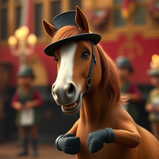 A Horse in a Hat: Playful Charm in a Close-Up