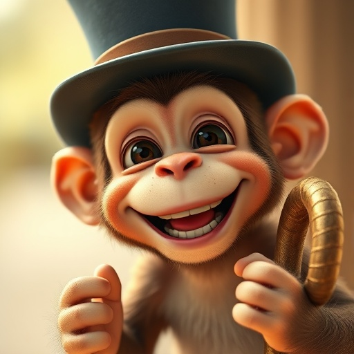 Top Hat Monkey: A Playful Portrait