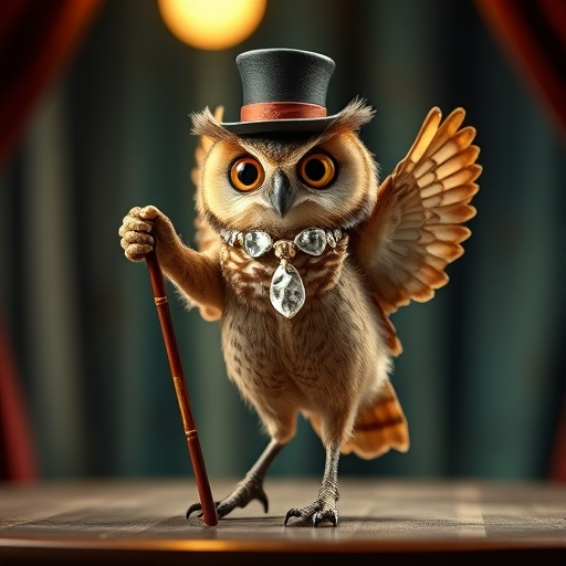 Owl in a Top Hat: A Whimsical Tale of Elegance