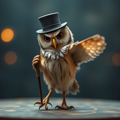 A Dapper Owl with a Whimsical Touch