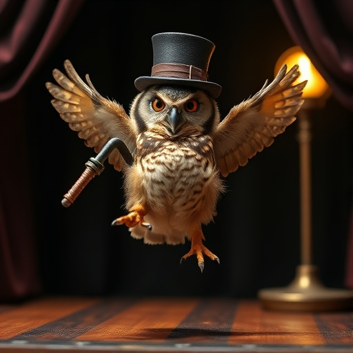 A Dapper Owl Takes the Stage