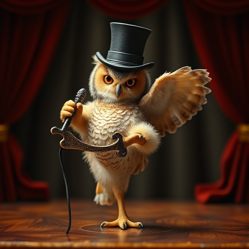 A Dapper Owl Takes the Stage