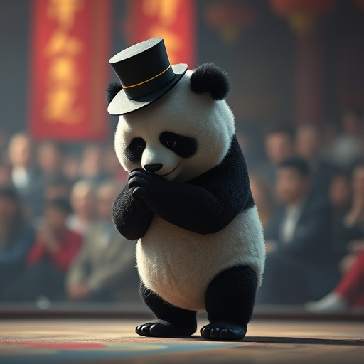 Top Hat Panda: A Charming Portrait of Playfulness