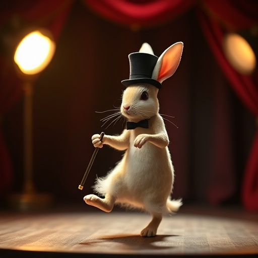 A White Rabbit Ready for Magic