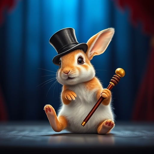 Top Hat and Cane: A Bunny’s Whimsical Charm