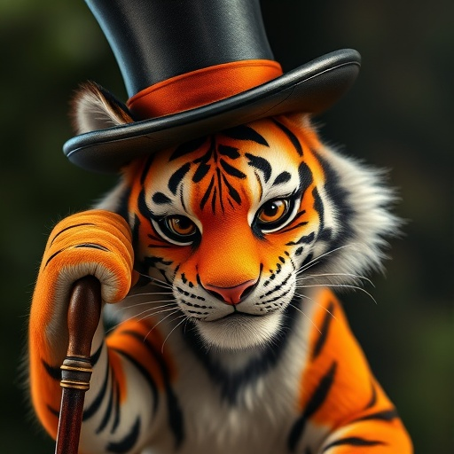 The Dapper Tiger: A Playful Portrait of Mystery