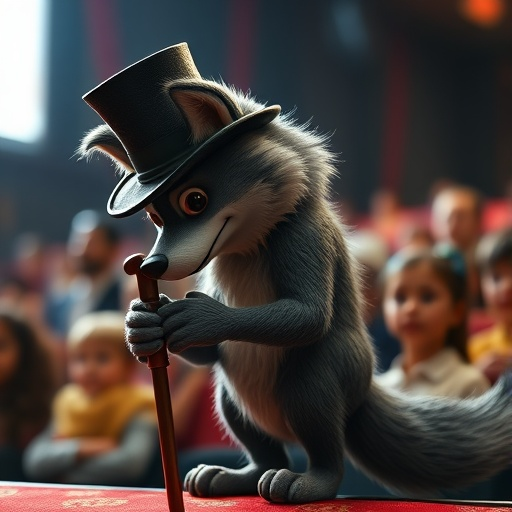 A Wolf in Top Hat Takes Center Stage