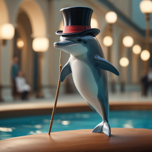 Dapper Dolphin Takes a Dip in Style