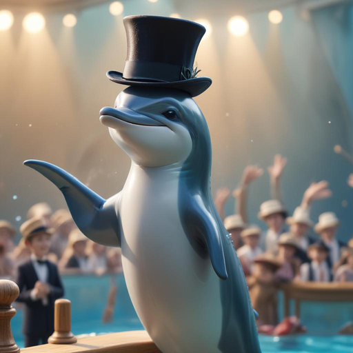 Dolphin in a Top Hat Steals the Show!