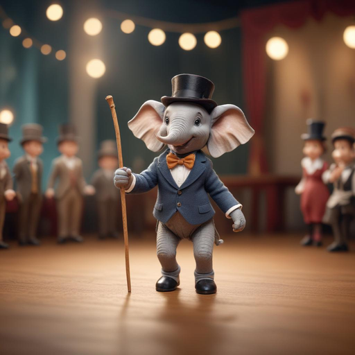 A Suitably Dressed Elephant Takes Center Stage