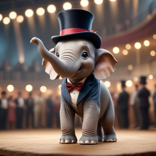 A Tuxedoed Elephant Steals the Show in This Whimsical Circus Scene