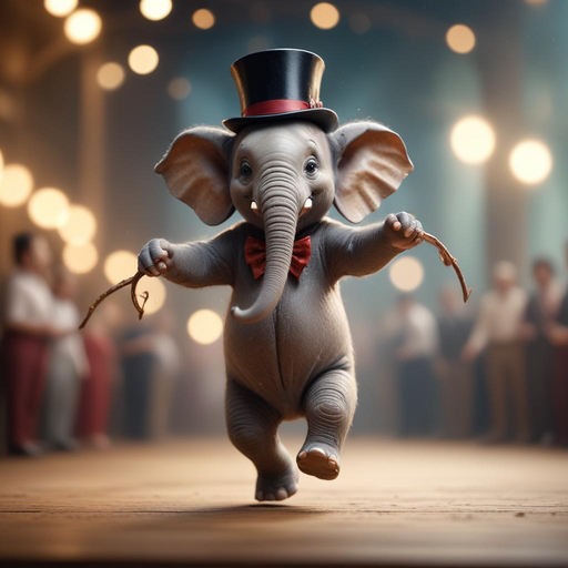 A Dancing Elephant Steals the Show with Playful Charm