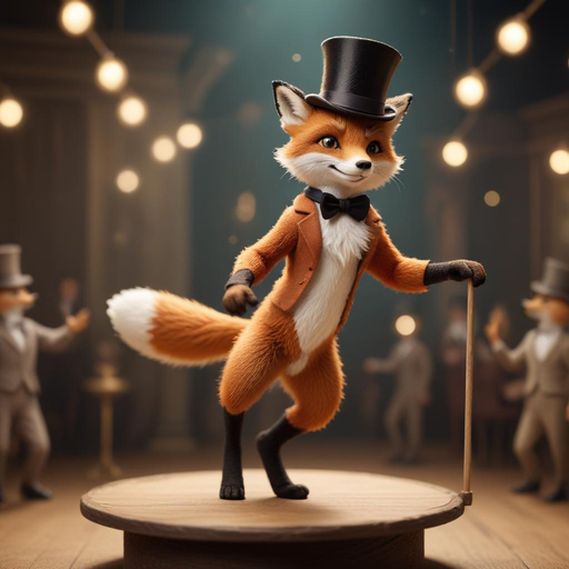 A Dapper Fox Takes the Stage in Whimsical Charm