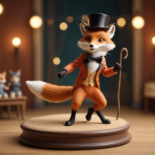 A Fox Takes the Stage in a Whimsical Performance