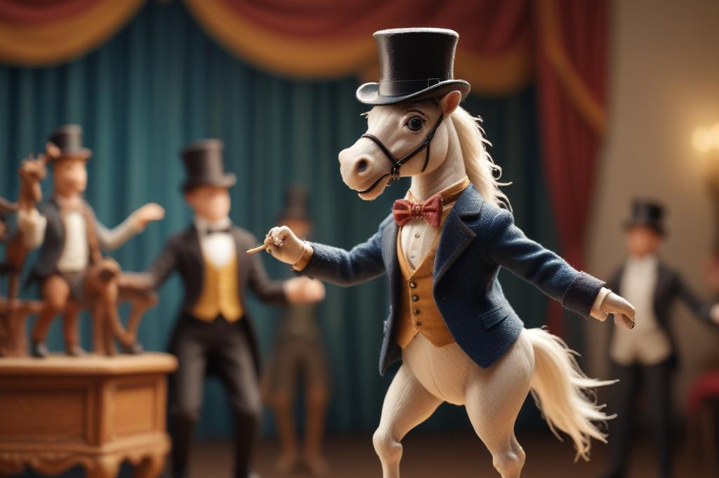 image from Tiny Characters, Big Dreams: A Horse Takes Center Stage with Freepik