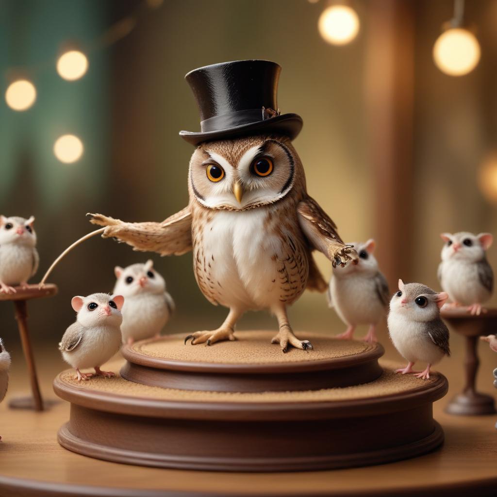 Tiny Owl Tap Dancer: A Roaring Twenties Sensation with Freepik