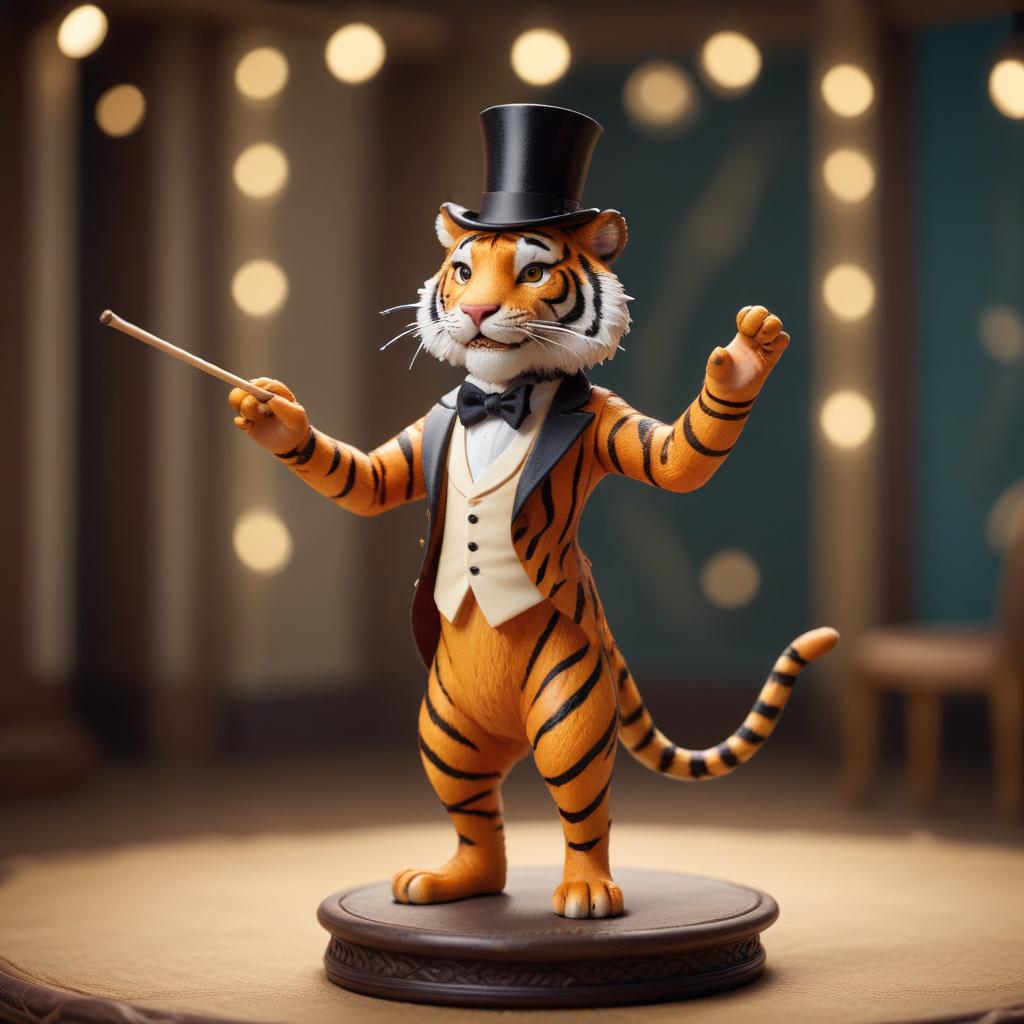 Tiny Tiger: A Miniature Masterpiece of Tap Dancing with Freepik