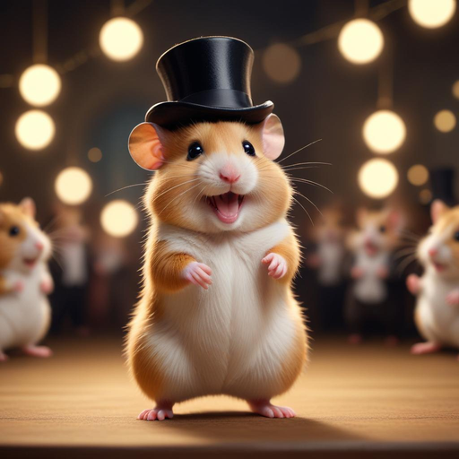 Top Hat Hamsters Steal the Show with Their Charming Smiles