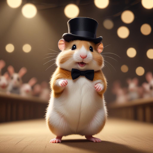 Tiny Tuxedo Takes the Stage: Hamster’s Playful Performance Captures Hearts