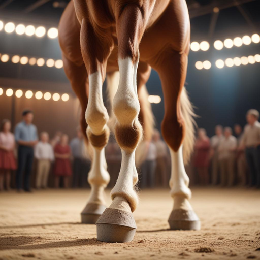 Anticipation in the Arena: A Horse’s Powerful Stance