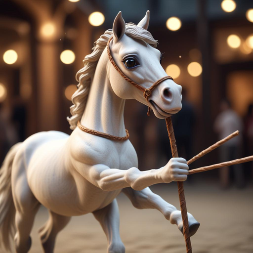 A Timeless Beauty: Capturing the Essence of a White Horse Sculpture