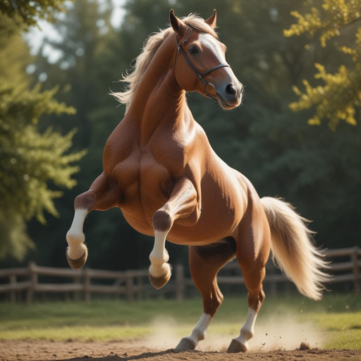 Majestic Horse Leaps in a Burst of Energy