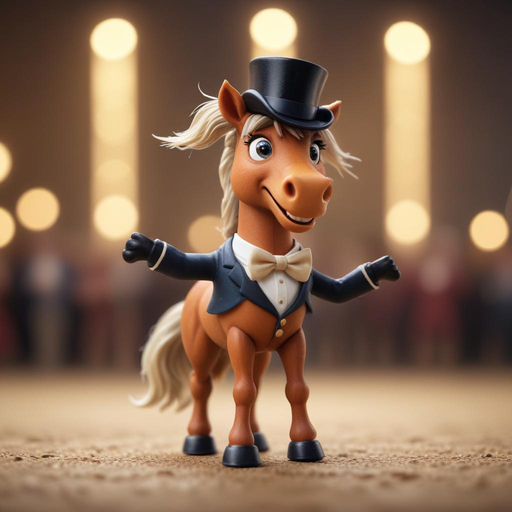 Tuxedoed Horse Takes the Stage in Whimsical Charm