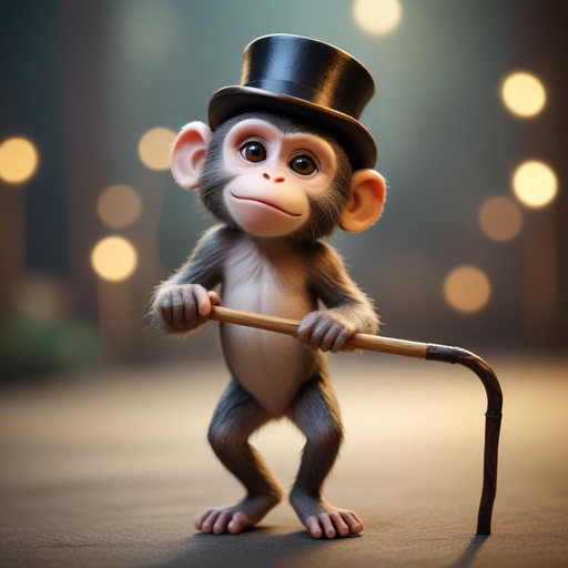 Tiny Gentleman: A Monkey in a Top Hat Steals the Show