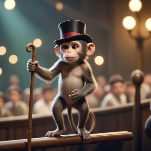 Top Hat and Cane: A Monkey Takes the Stage