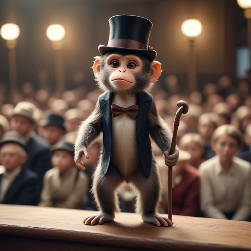 Monkey Business: A Primate Takes the Stage in a Top Hat and Suit