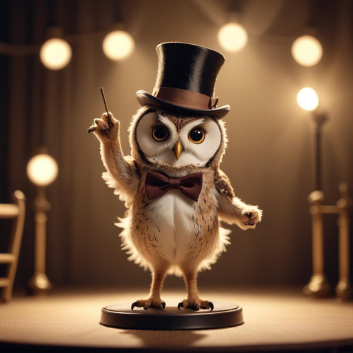 A Dapper Owl Takes the Stage