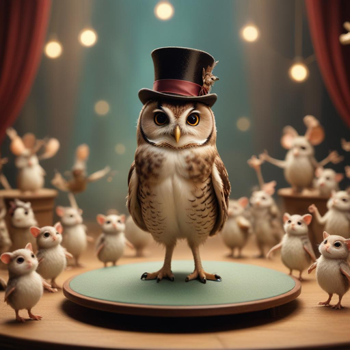 Owl in a Top Hat: A Whimsical Stage Show