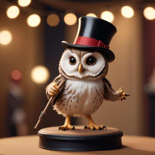 A Top-Hatted Owl, Ready for Adventure