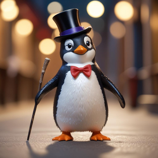 A Penguin’s Festive Flair