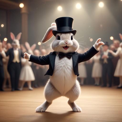 Tuxedoed Rabbit Steals the Show at Formal Event