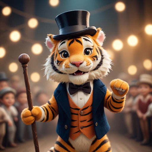 A Dapper Tiger Takes the Stage