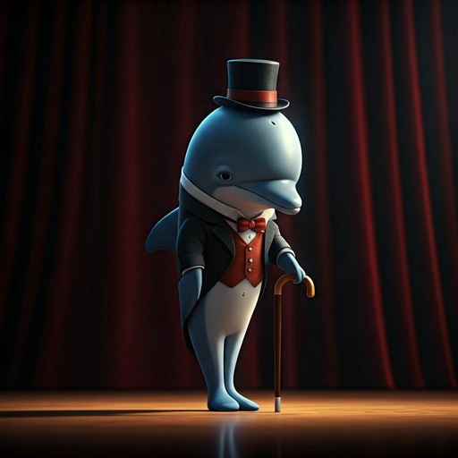 The Melancholy Dolphin in a Tuxedo