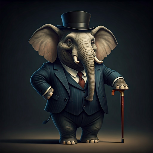 Elephant in a Suit: A Whimsical Tale of Dapperness