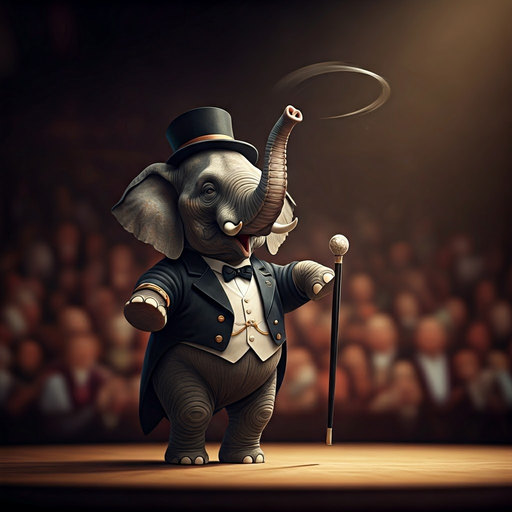 Elephant in a Tuxedo Steals the Show with Hilarious Performance