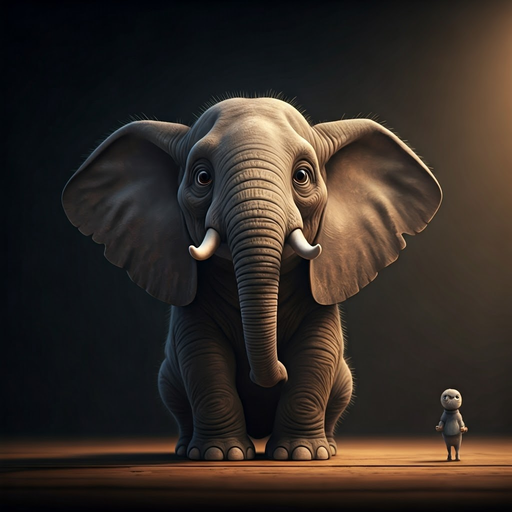 Gentle Giant: A Whimsical Encounter with an Elephant