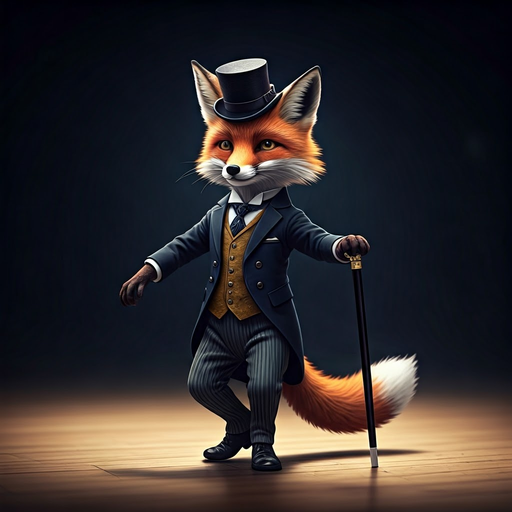 A Dash of Whimsy: Fox in Tuxedo Steals the Show