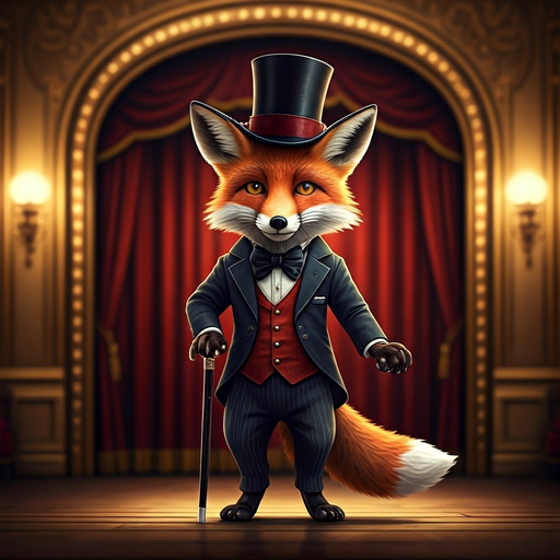 A Fox Takes the Stage in a Whimsical Performance