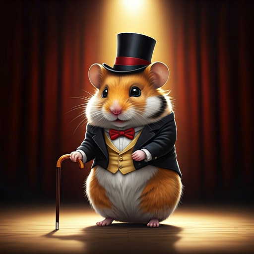 Tuxedoed Hamster Steals the Show in Whimsical Performance