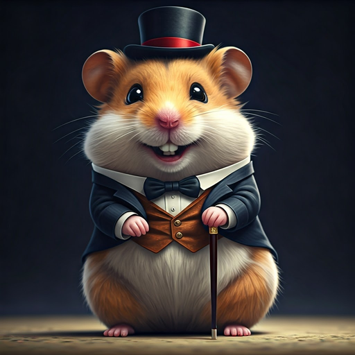 Tuxedoed Hamster Steals the Show with Sophisticated Charm