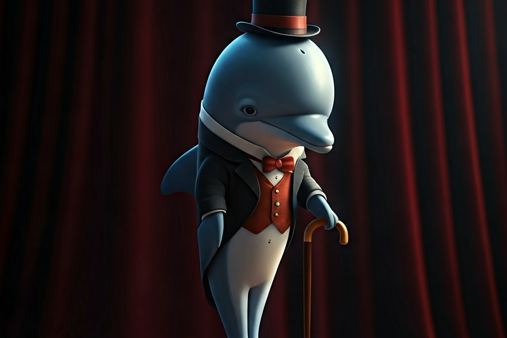 image from Tiny Characters: A Dolphin's Tap Dance Dream with Imagen-v3-fast