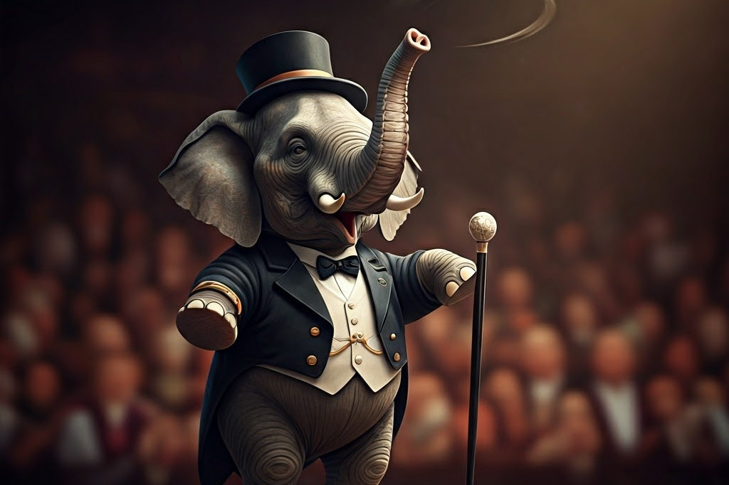 image from Tiny Elephant Tap Dances His Way into Your Heart with Imagen-v3-fast