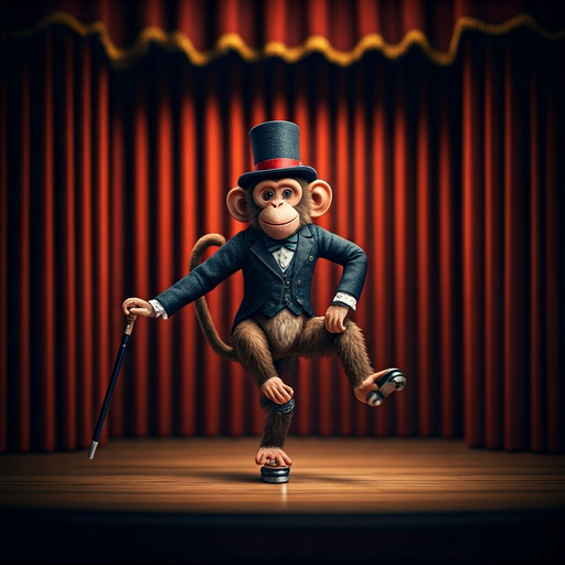 Monkey Business on Stage: A Tuxedoed Primate Steals the Show