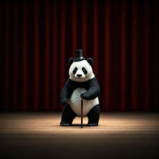 Panda Takes the Stage in Whimsical Performance