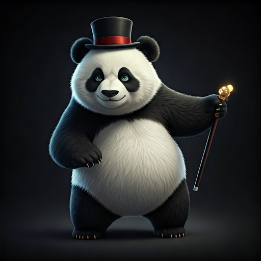 A Playful Panda in a Top Hat Steals the Show