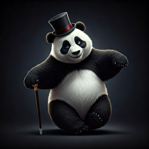 Panda in a Top Hat: A Playful Mystery